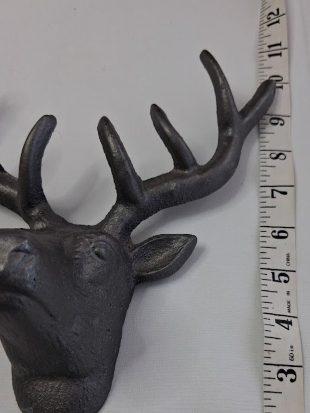 Vintage Cast Iron Deer Head Wall Hook - Picture 8 of 10